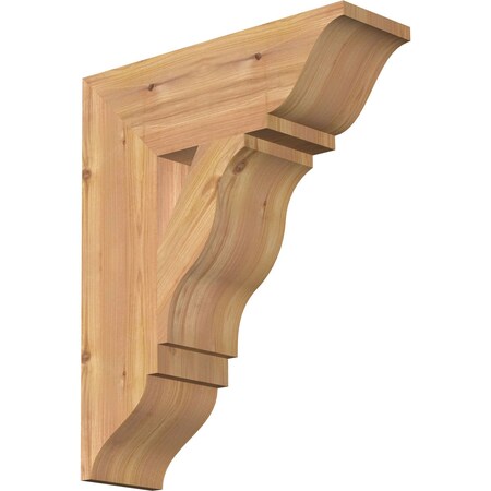 Funston Traditional Smooth Bracket, Western Red Cedar, 5 1/2"W x 18"D x 22"H